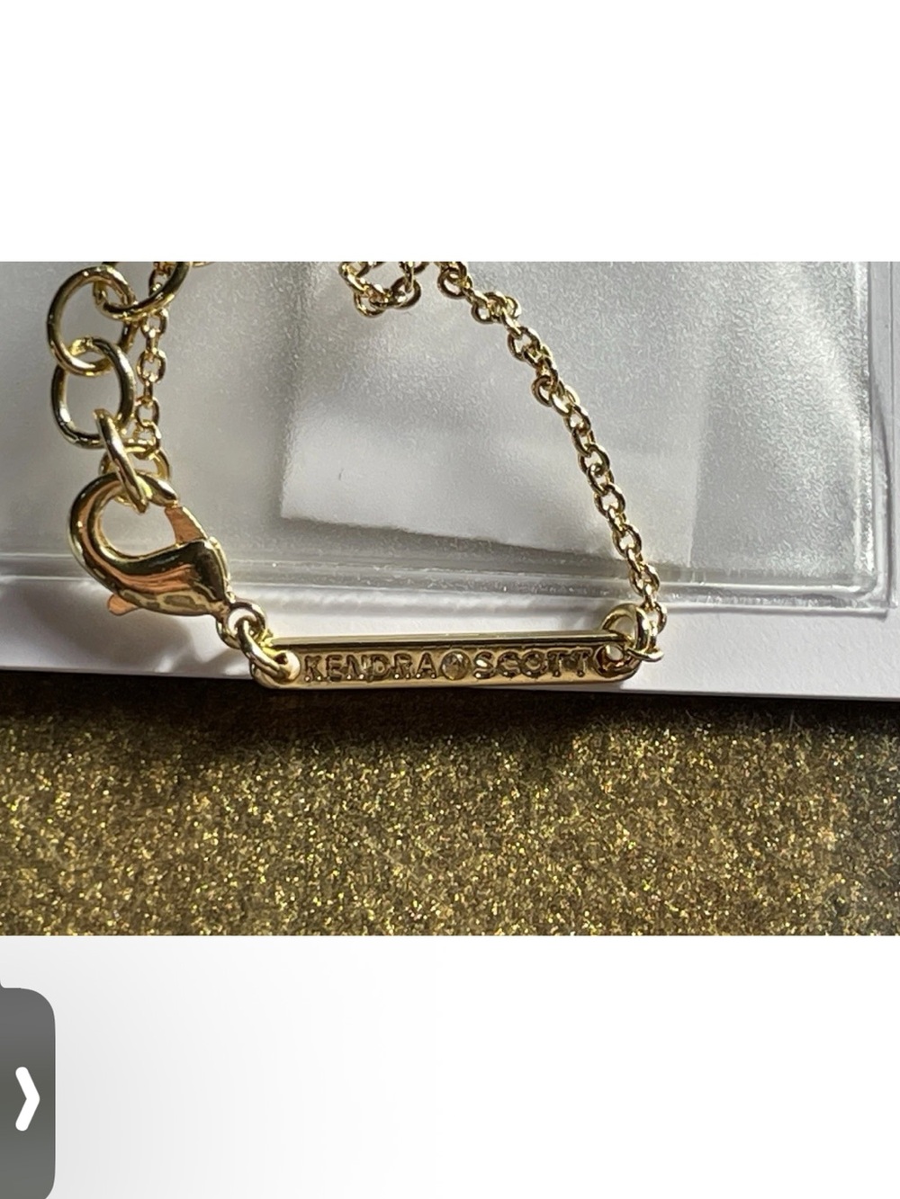 Kendra Scott Ivory Mother-of-Pearl Ari Heart Gold Pendant Necklace Short - Picture 8 of 9